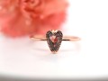 One-Of-a-kind 0.65ct Brown Diamond Ring in 750 Rose Gold Heart Prongs