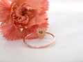 One-Of-a-kind 0.65ct Brown Diamond Ring in 750 Rose Gold Heart Prongs