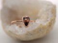 One-Of-a-kind 0.65ct Brown Diamond Ring in 750 Rose Gold Heart Prongs