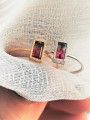 tourmaline rectangular rings