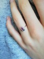 watermelon tourmaline rectangular ring