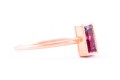 watermelon tourmaline rectangular ring